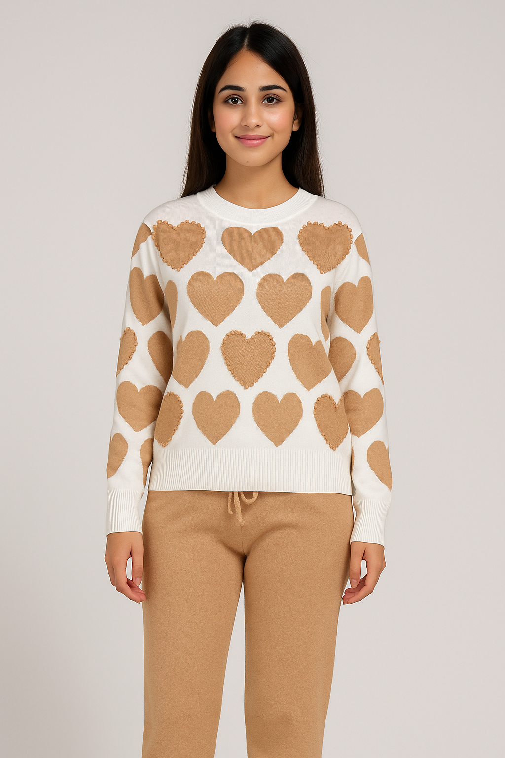 Soft Golden Hearts Pullover