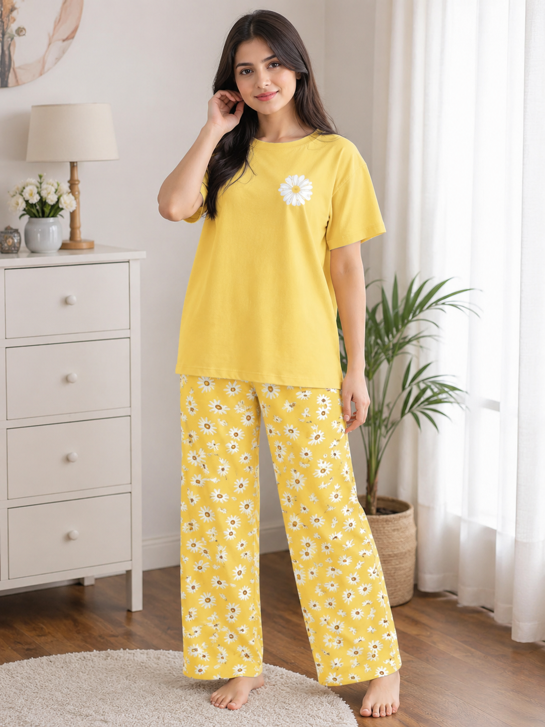 Yellow Flower Dream PJ Set