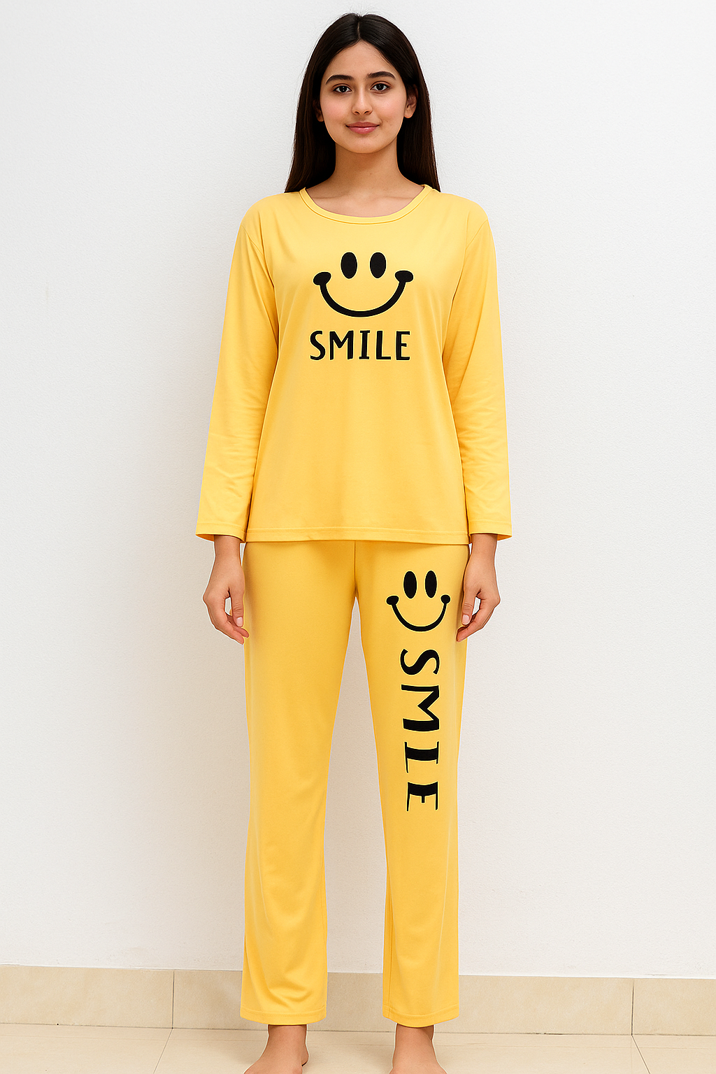 Smile Forever Printed Night Suit