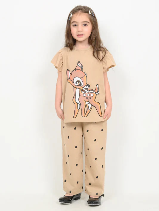 Baby Deer Half Sleeve Kids Suit