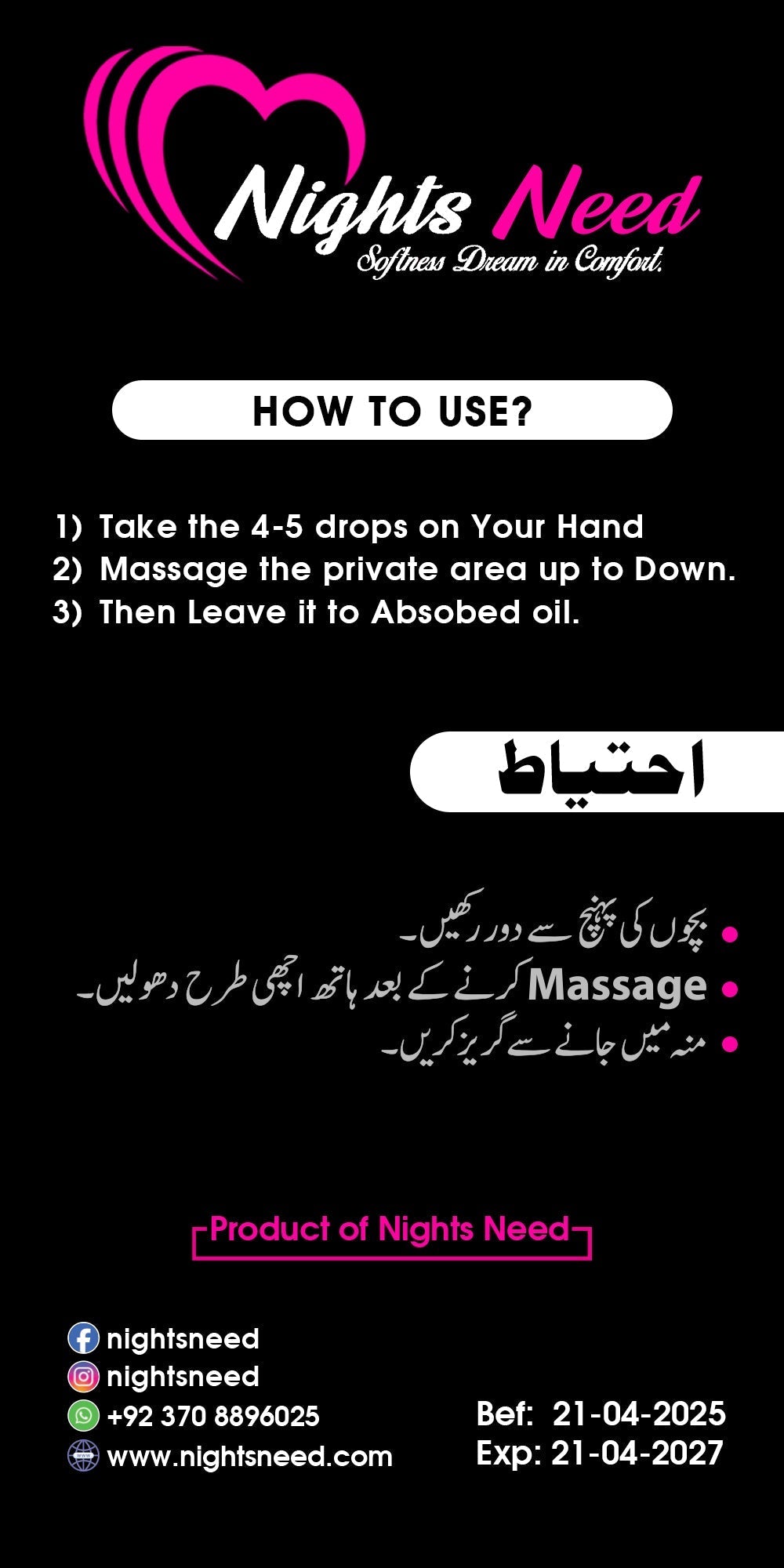 Enlarging Essential Oil