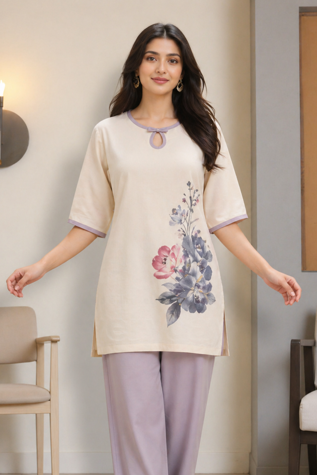 Purple Ivory PJs Set