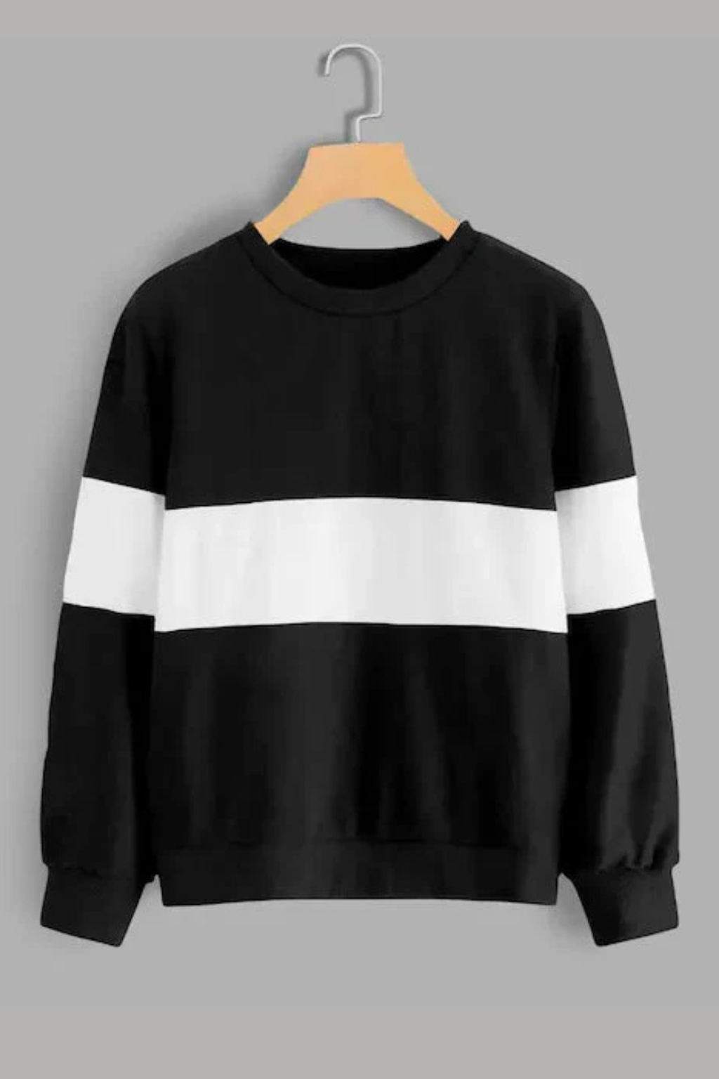 Zebra Black And White Block Sweatshirt