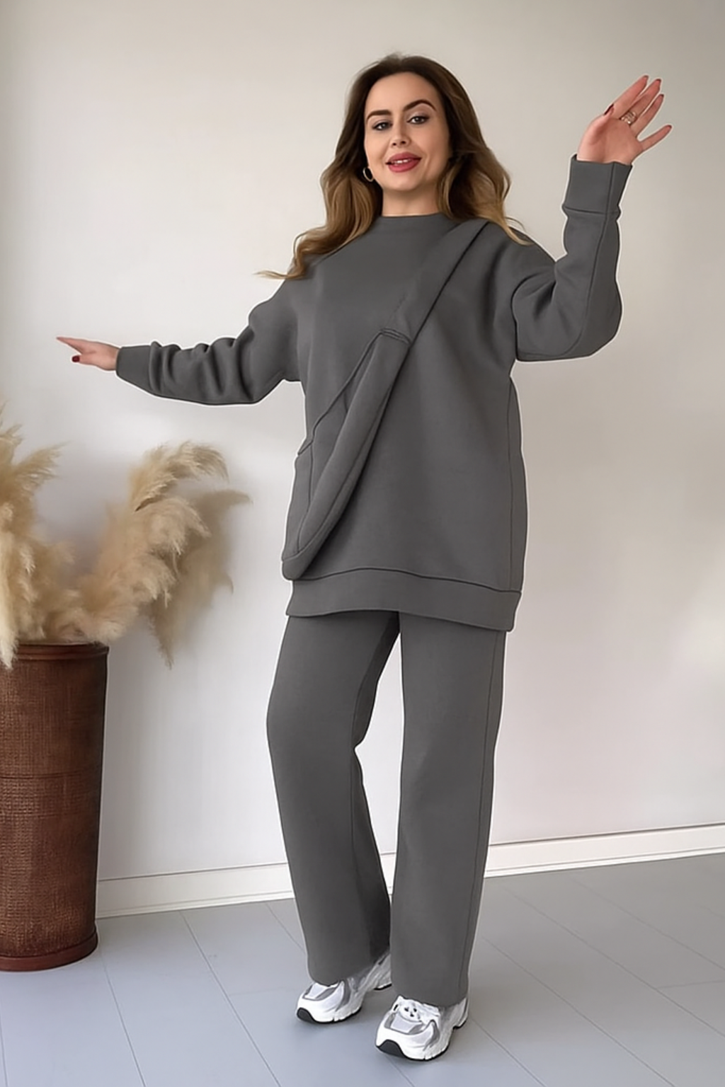 Winter Gray Carryall Co-Ord Set + Bag