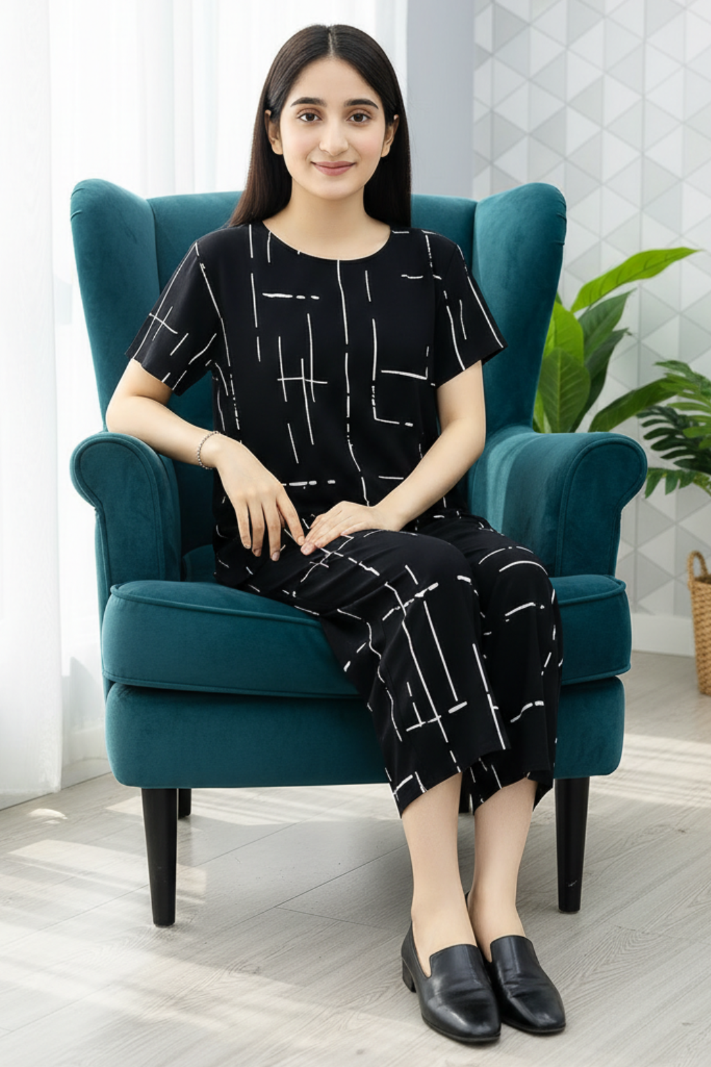 Black Capri PJs SET