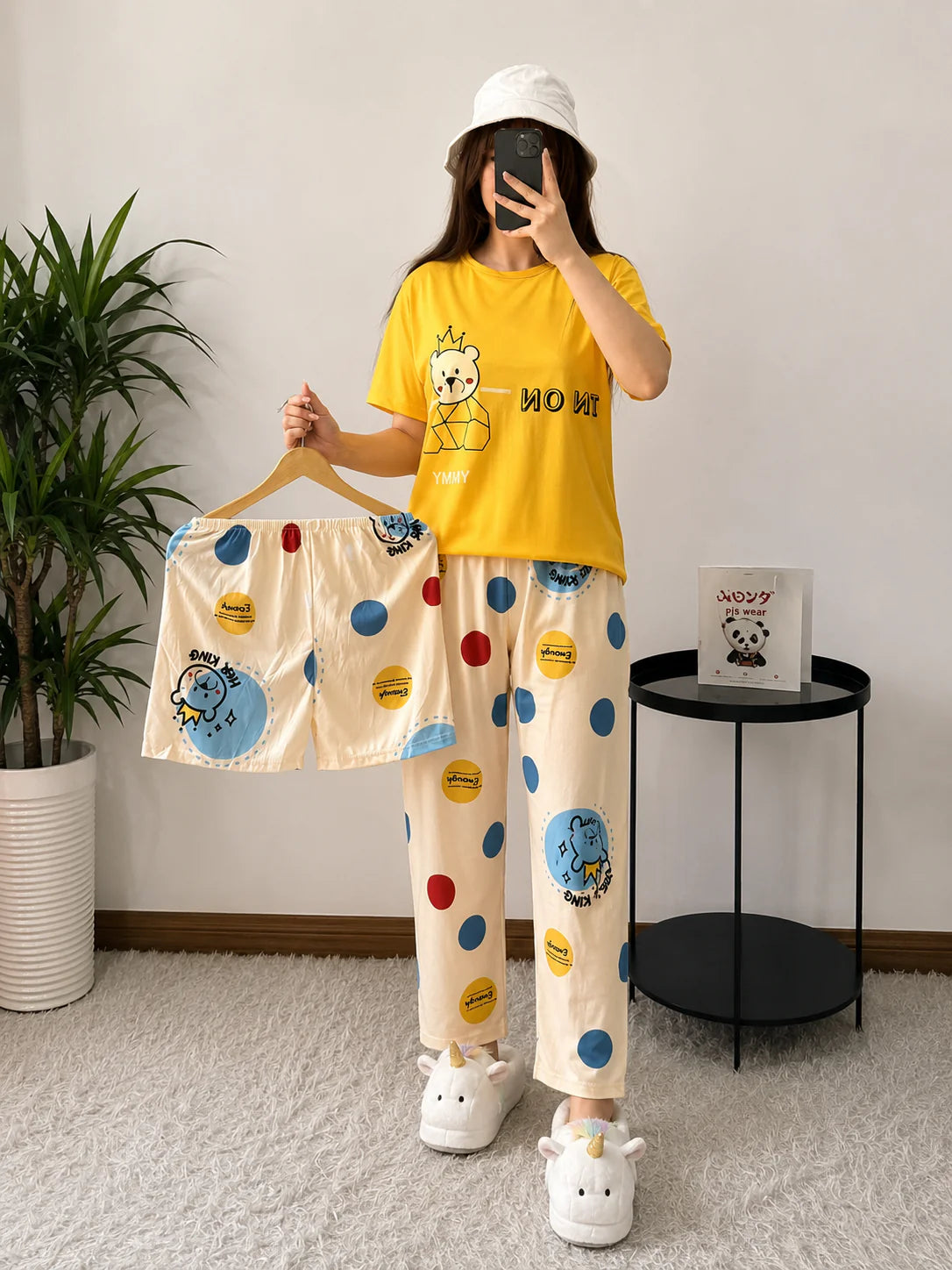 3 Piece Her King Nightwear