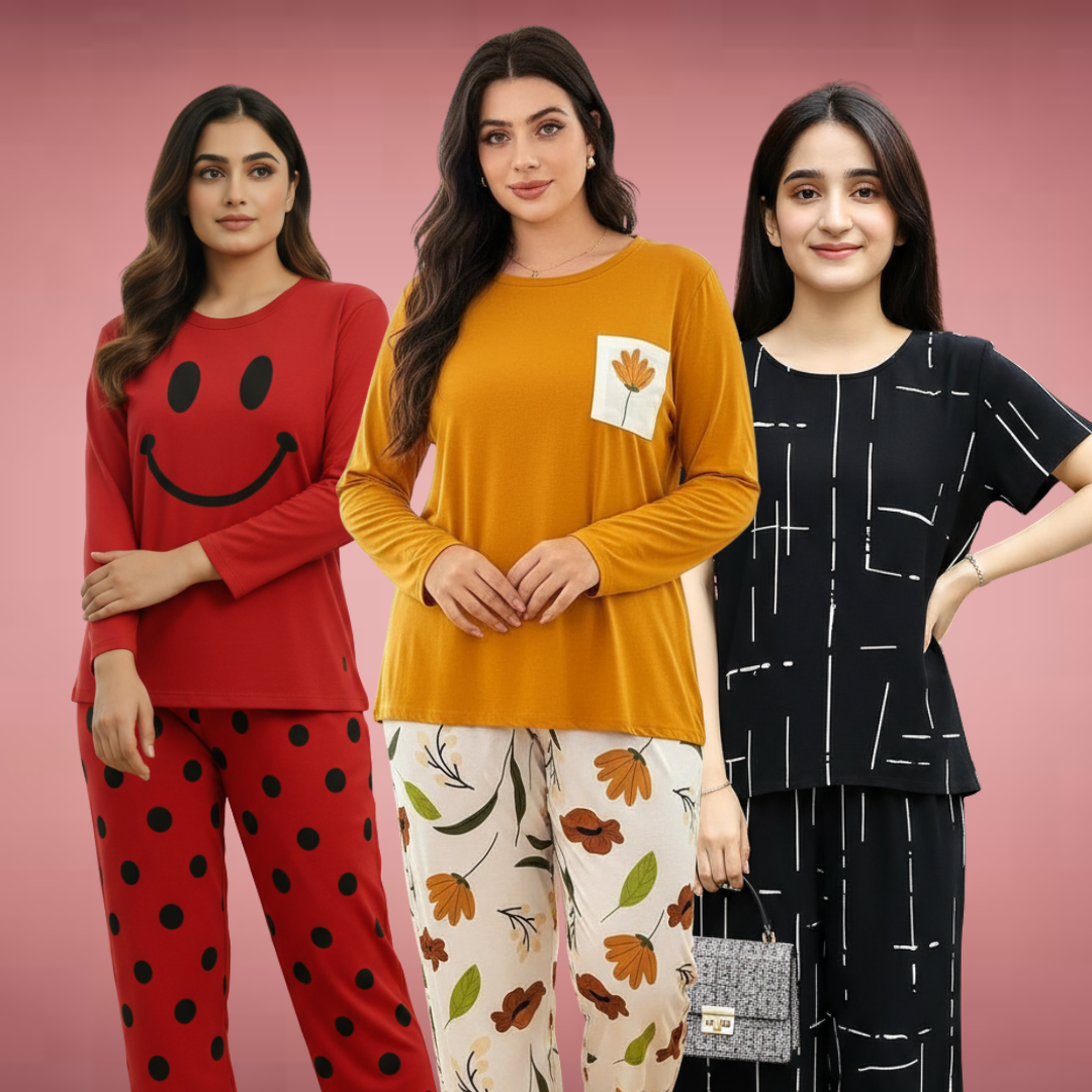 Red Smily / Yellow Long Leaf / Black Capri